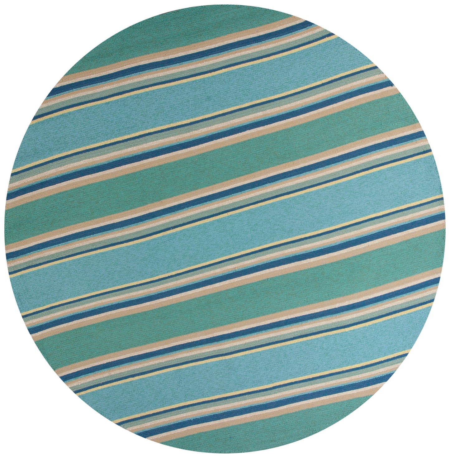 Harbor 4230 Ocean Stripes Hand Hooked Performance Area Rug - Kas