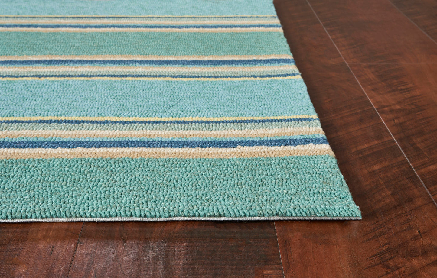 Harbor 4230 Ocean Stripes Hand Hooked Performance Area Rug - Kas