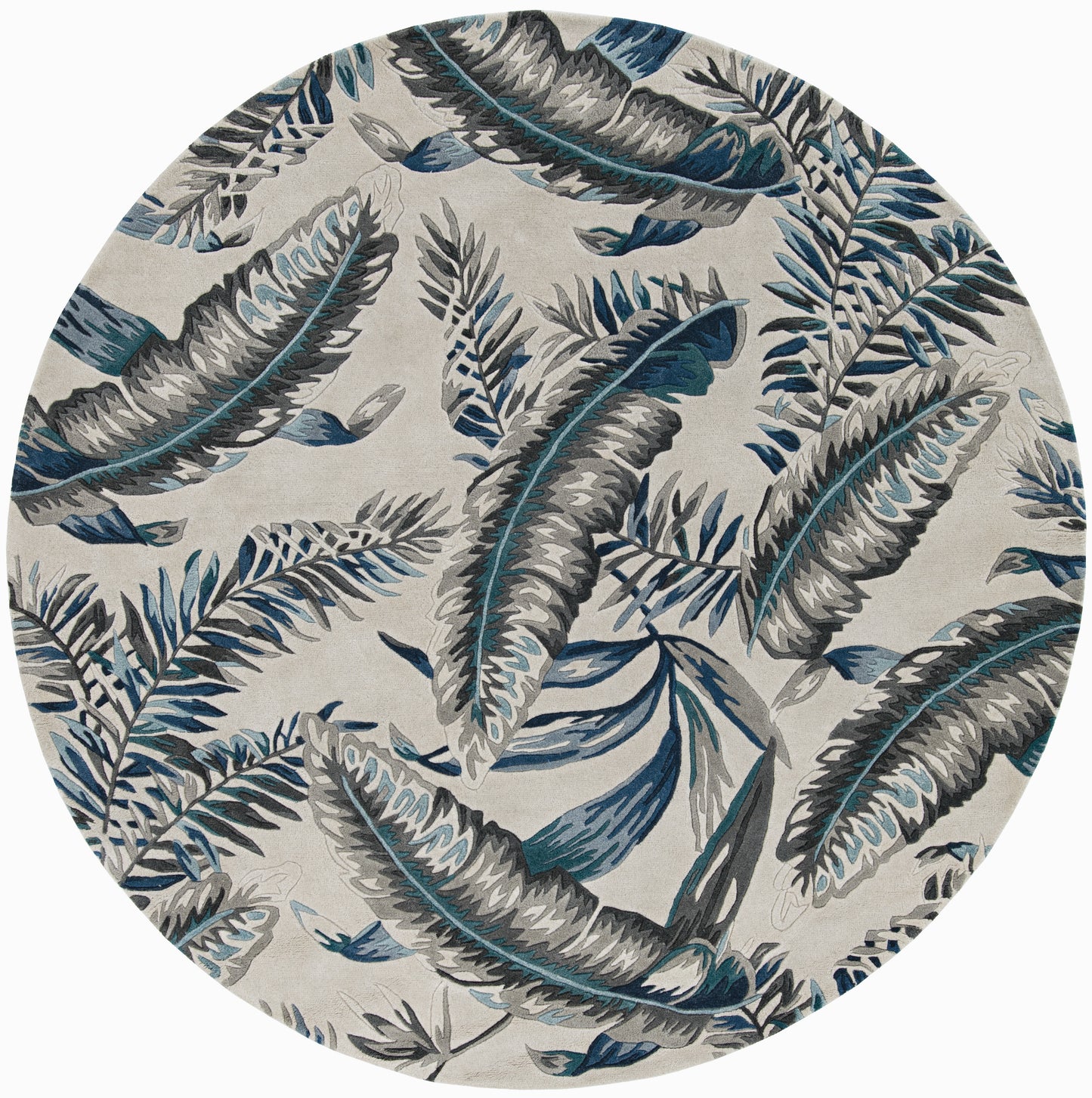 Havana 2626 Grey/Blue Tropics Hand Tufted Area Rug - Kas