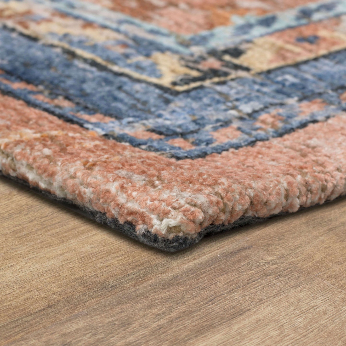 Karastan Rugs Haykota Terracotta/Rust Blue Area Rug