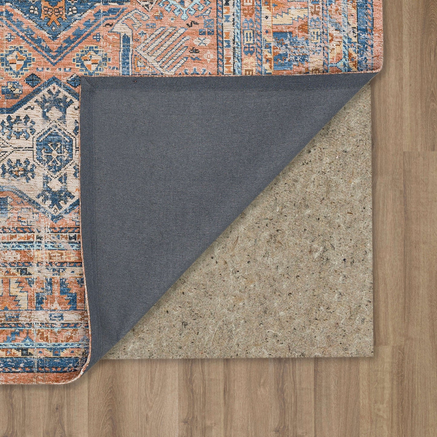 Karastan Rugs Haykota Terracotta/Rust Blue Area Rug