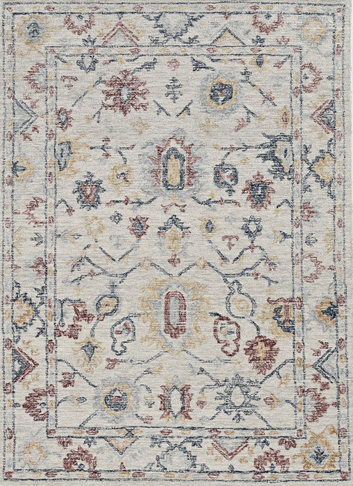 Hudson 2460 Ivory Medina Hand Tufted Area Rug - Kas