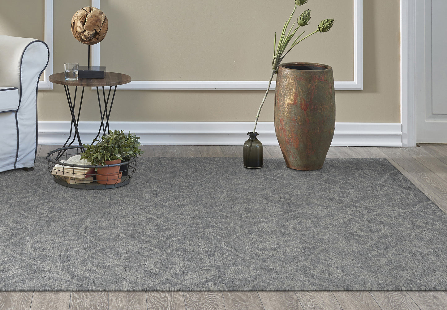 Hudson 2462 Grey Savannah Hand Tufted Area Rug - Kas