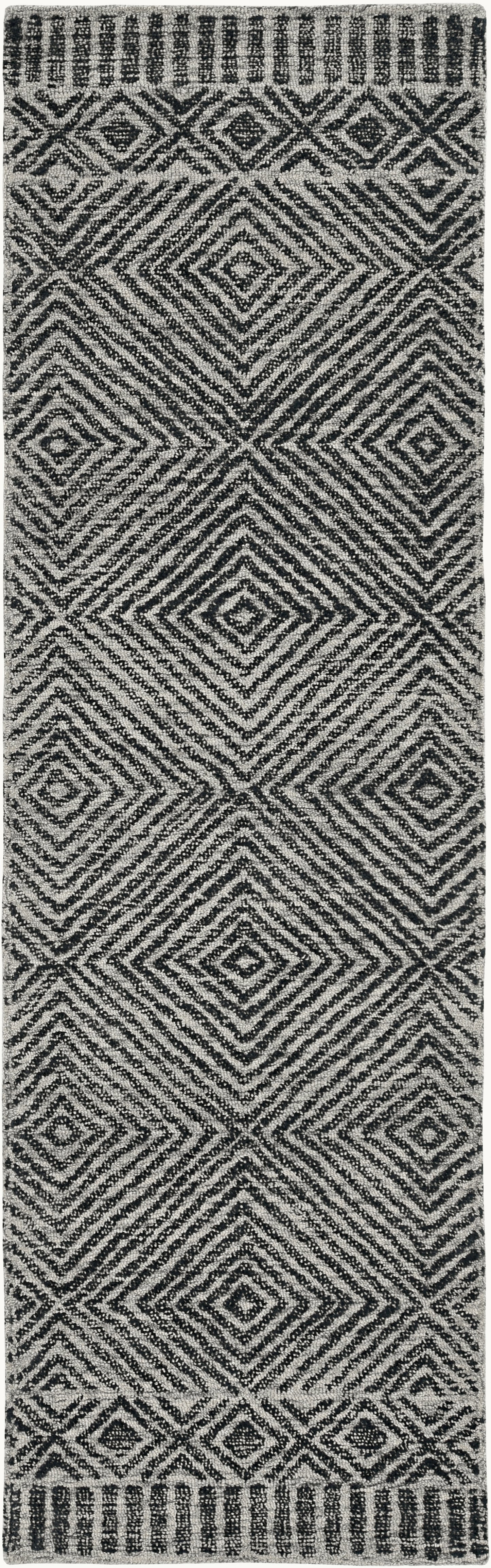 Hudson 2463 Grey/Black Retreat Hand Tufted Area Rug - Kas