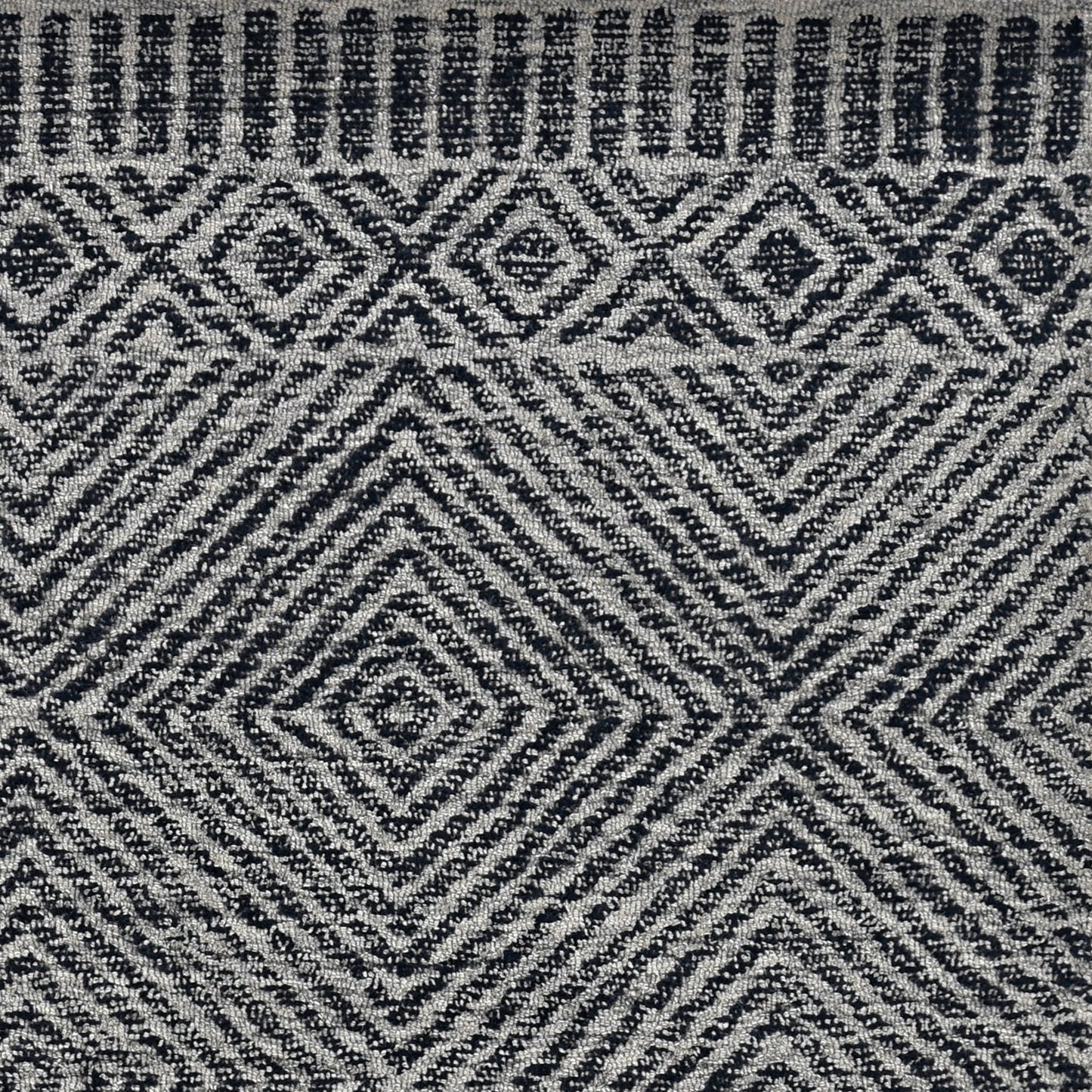 Hudson 2463 Grey/Black Retreat Hand Tufted Area Rug - Kas