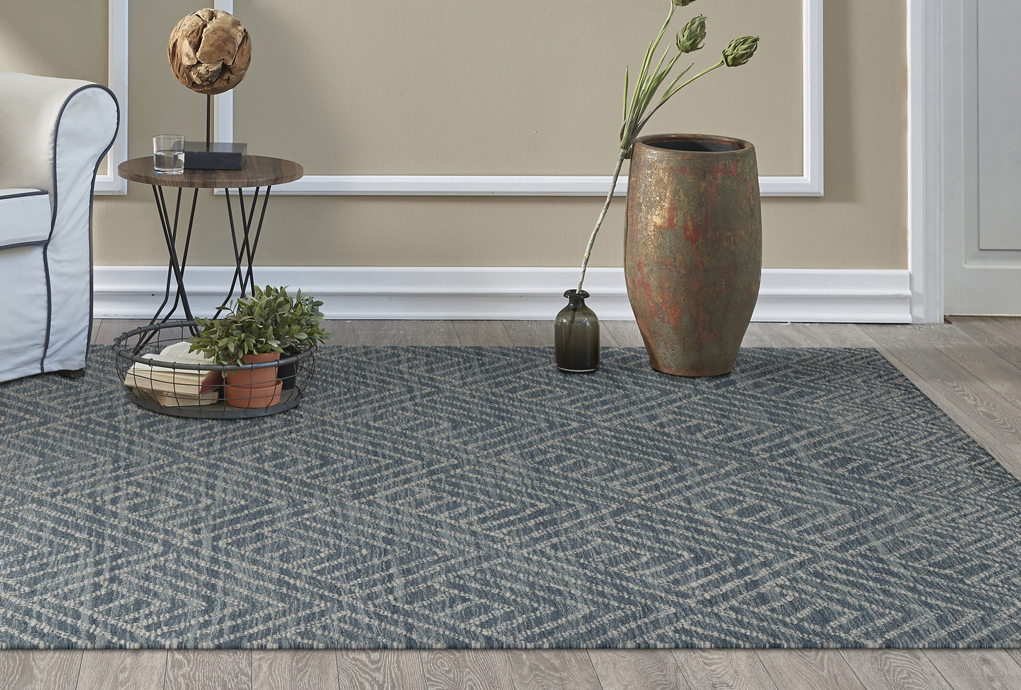 Hudson 2465 Denim Sutton Hand Tufted Area Rug - Kas