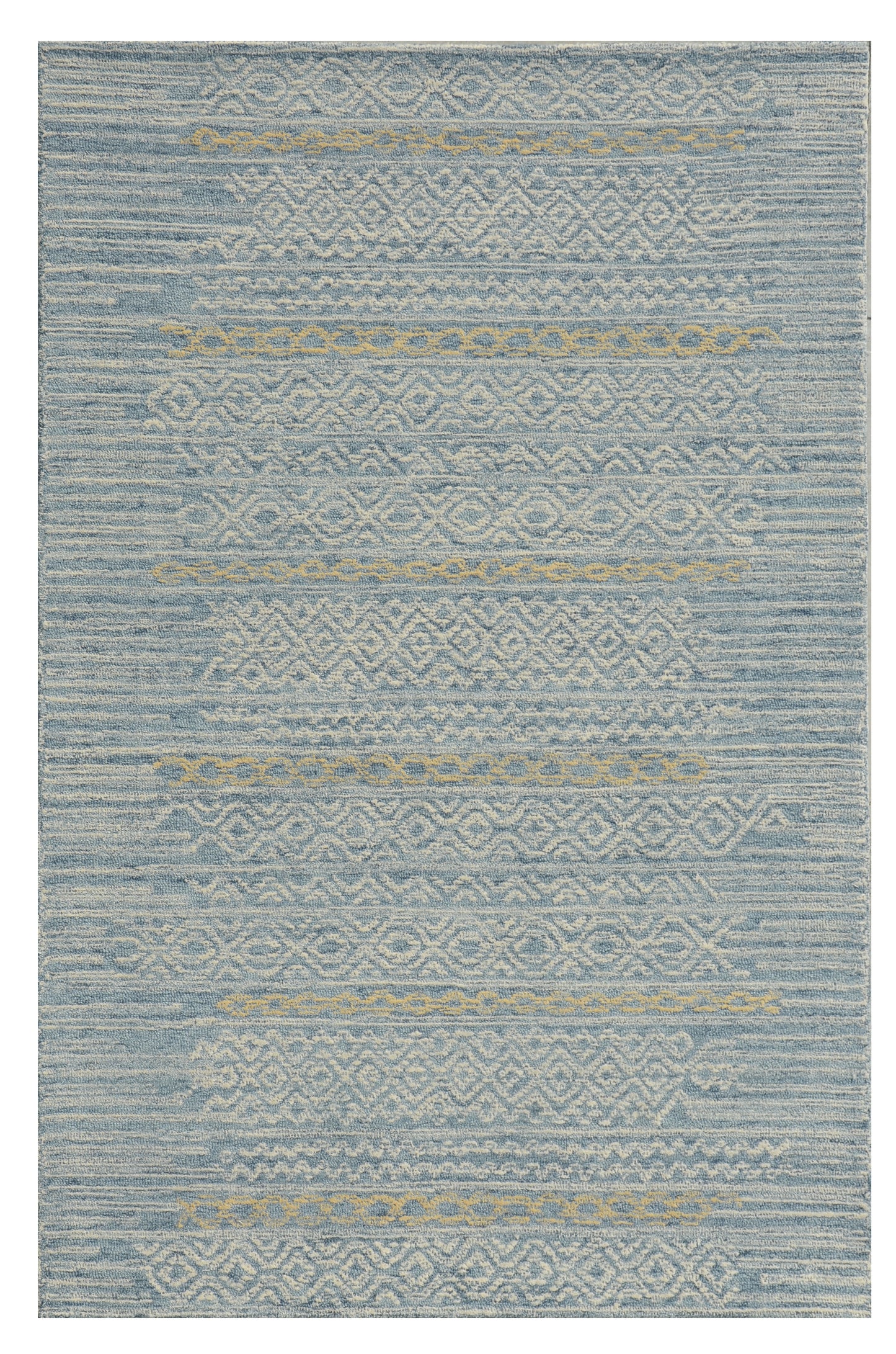 Hudson 2466 Blue Boho Hand Tufted Area Rug - Kas