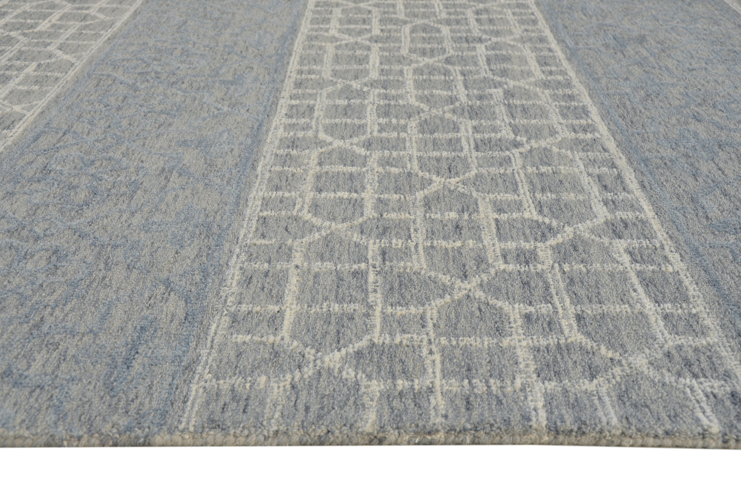 Hudson 2467 Blue/Grey Mosaic Hand Tufted Area Rug - Kas