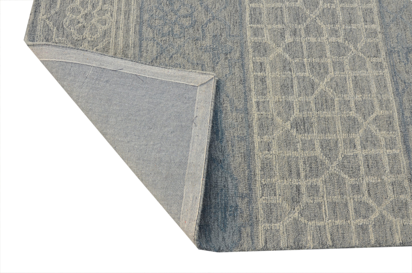 Hudson 2467 Blue/Grey Mosaic Hand Tufted Area Rug - Kas