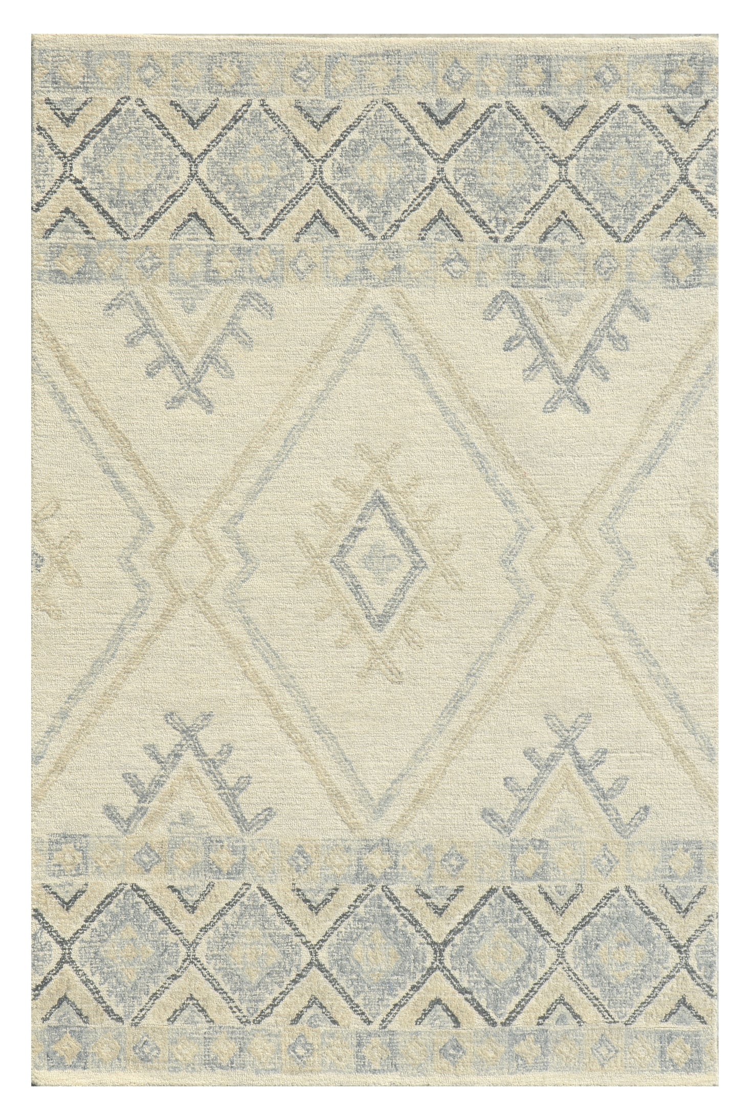 Hudson 2468 Ivory/Taupe Southwest Hand Tufted Area Rug - Kas