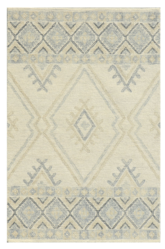 Hudson 2468 Ivory/Taupe Southwest Hand Tufted Area Rug - Kas