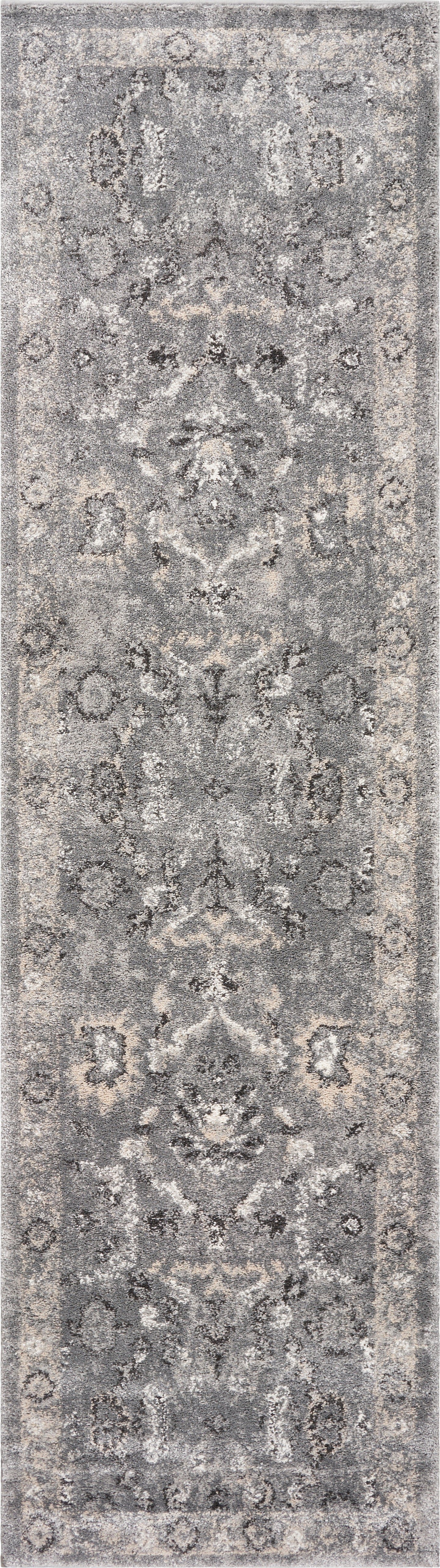 Hue 4708 Grey Farrah Machine Woven Performance Area Rug - Kas