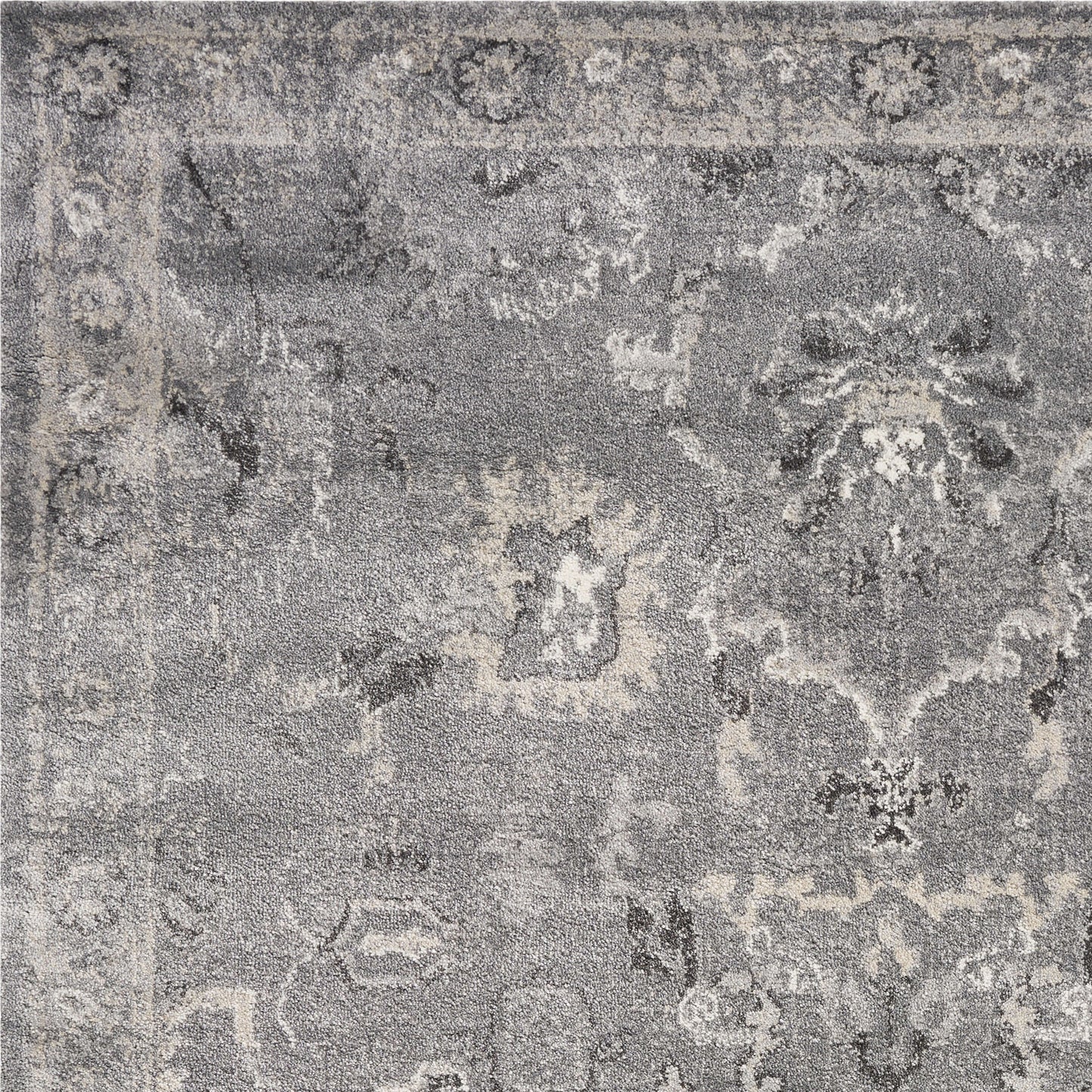 Hue 4708 Grey Farrah Machine Woven Performance Area Rug - Kas