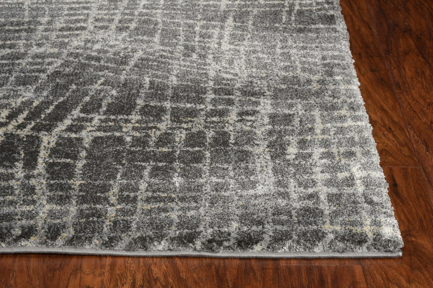 Hue 4716 Grey Universe Machine Woven Performance Area Rug - Kas