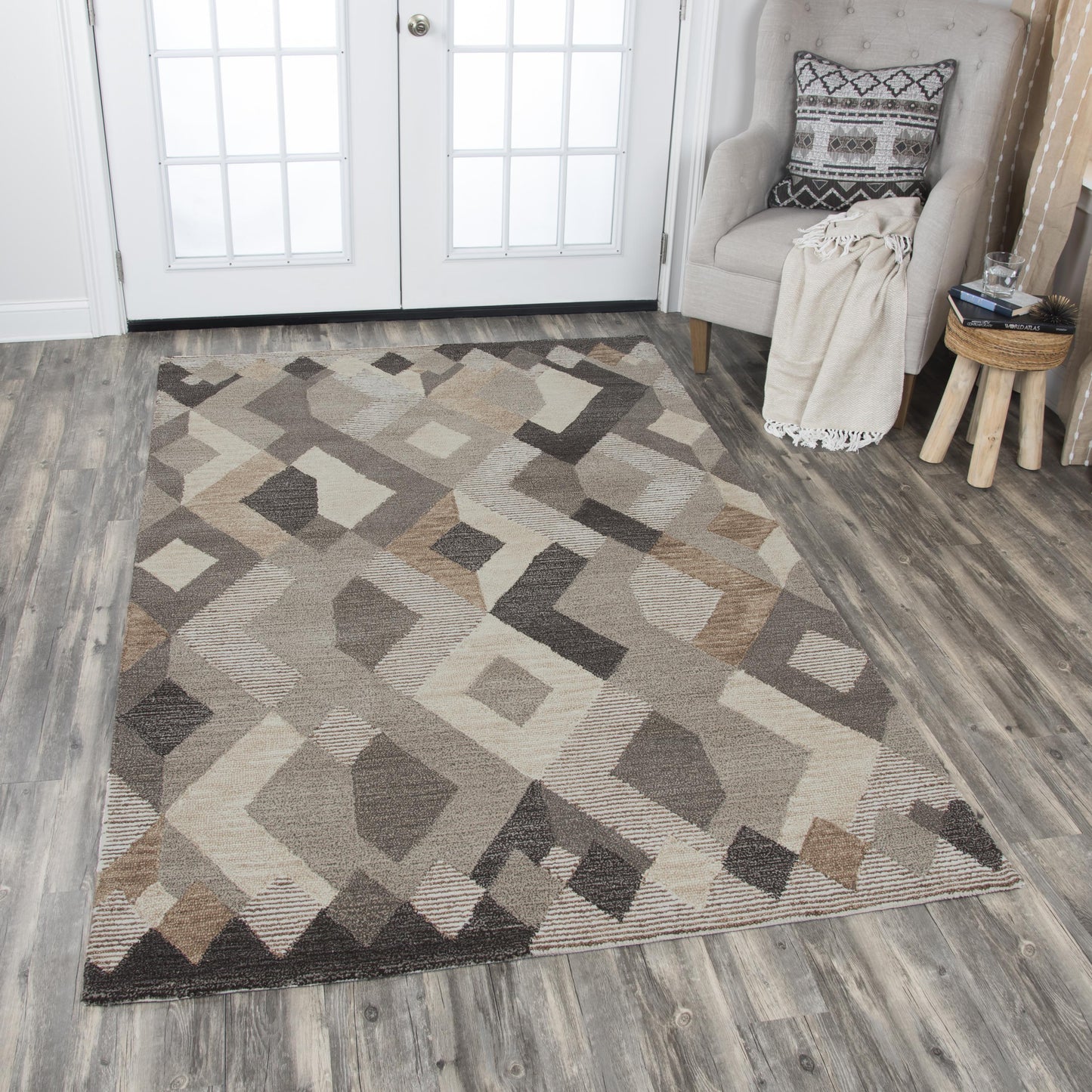 Idyllic ID926A Natural/Brown Hand Tufted Rug - Rizzy