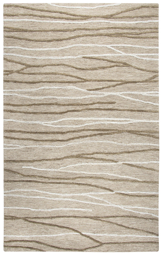 Idyllic ID969A Brown/Natural Hand Tufted Rug - Rizzy