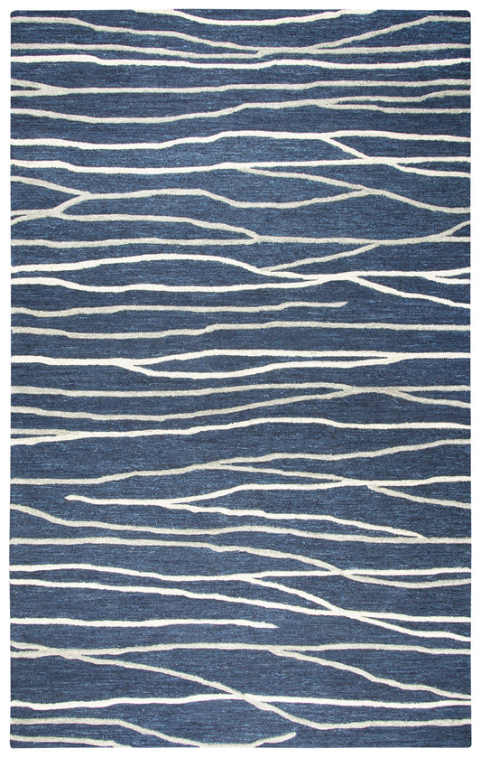 Idyllic ID970A Navy/Gray Hand Tufted Rug - Rizzy