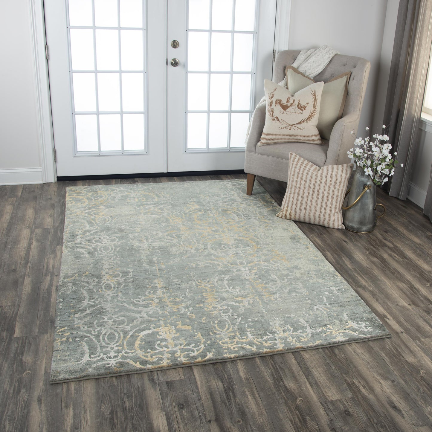 Impressions IMP106 Gray Hybrid Rug - Rizzy