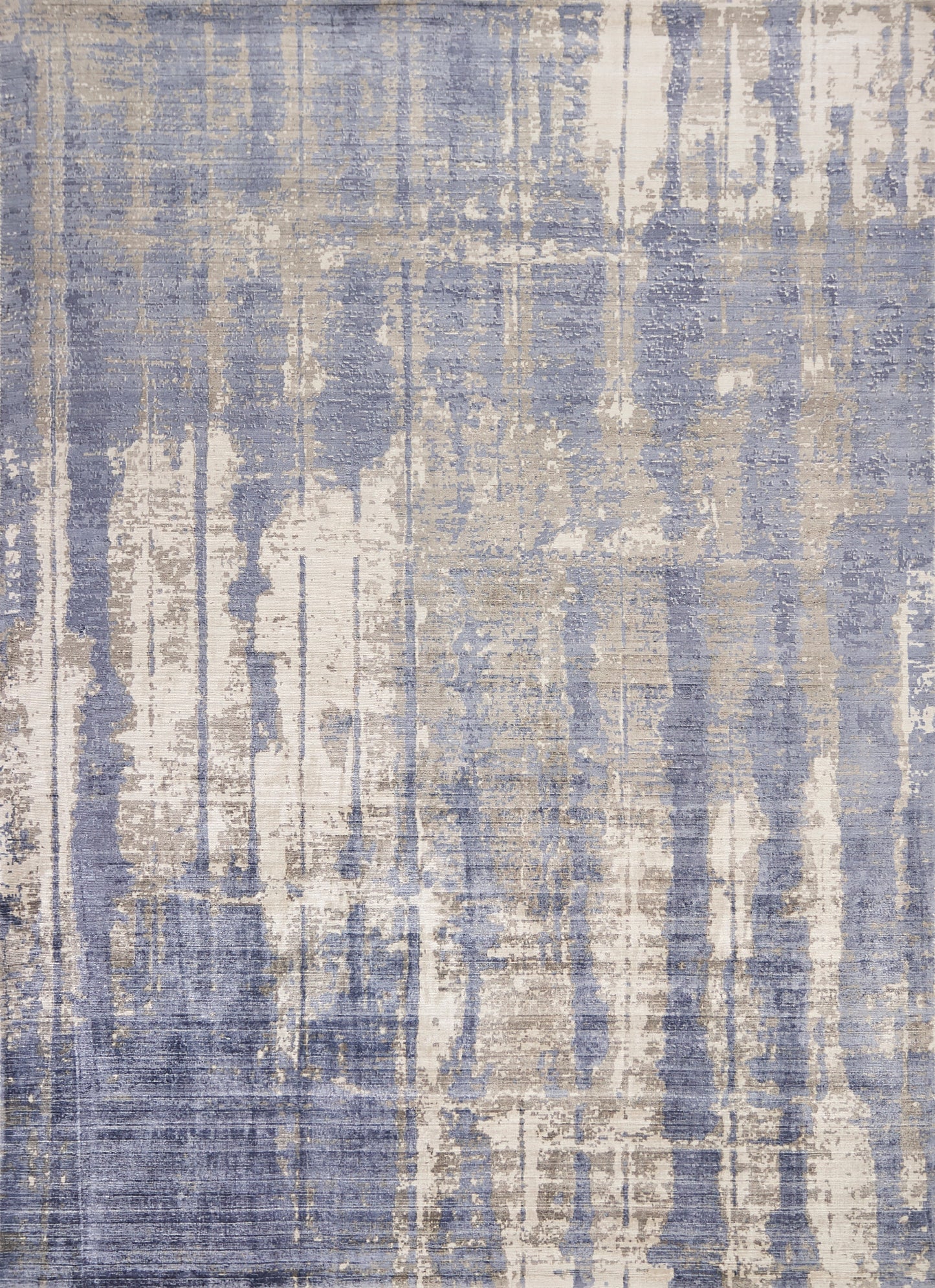 Indulge 0802 Grey/Blue Drizzle Hand Loomed Area Rug - Kas