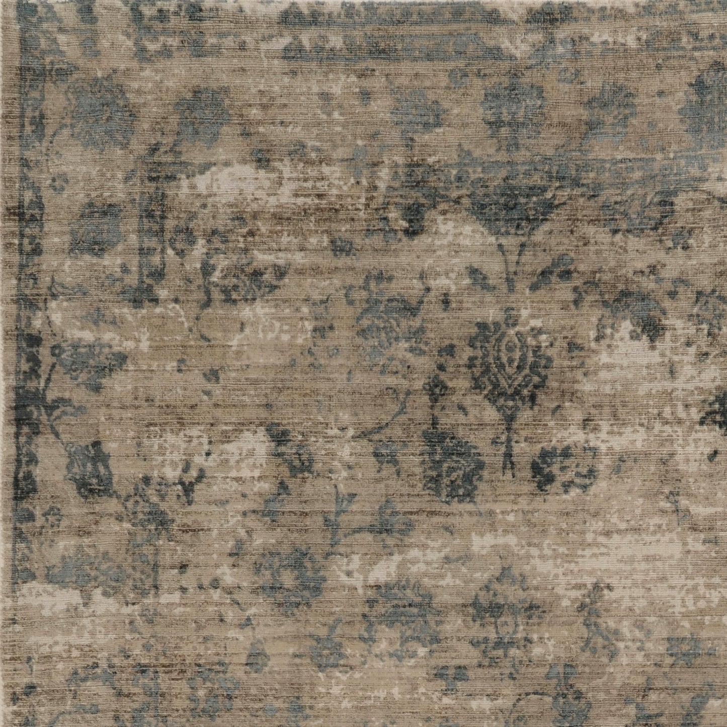 Indulge 0805 Sand/Blue Elagance Hand Loomed Area Rug - Kas