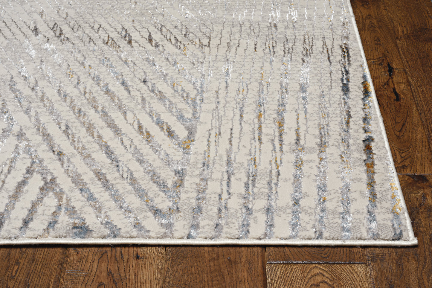 Inspire 7504 Ivory/Grey Parker Machine Woven Performance Area Rug - Kas