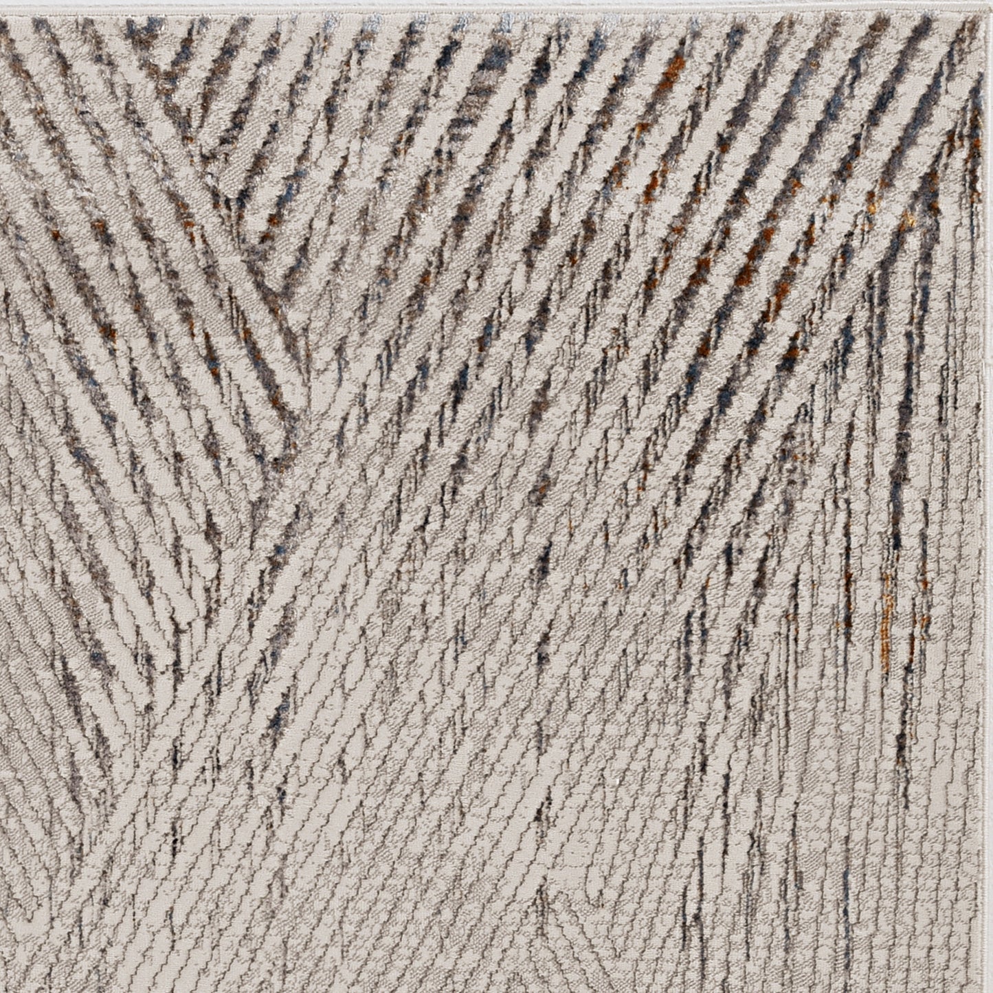 Inspire 7504 Ivory/Grey Parker Machine Woven Performance Area Rug - Kas