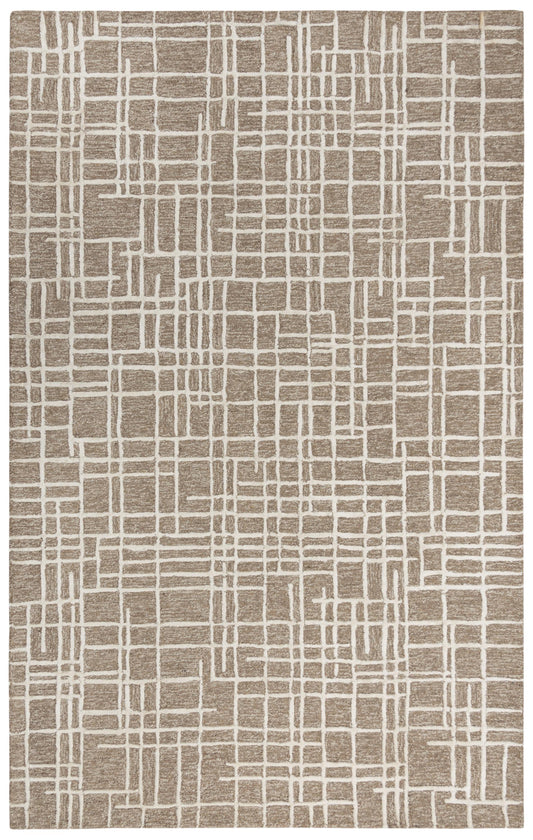 Jazz JZZ974 Brown/Natural Hand Tufted Rug - Rizzy