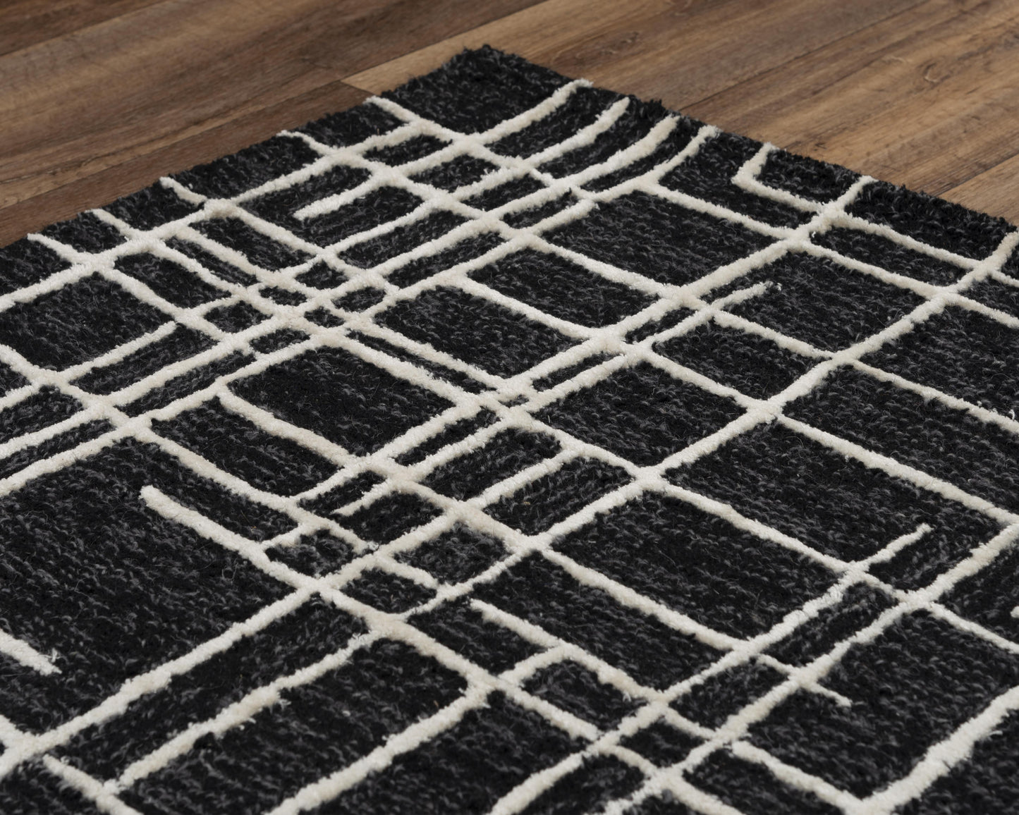 Jazz JZZ976 Black Hand Tufted Rug - Rizzy