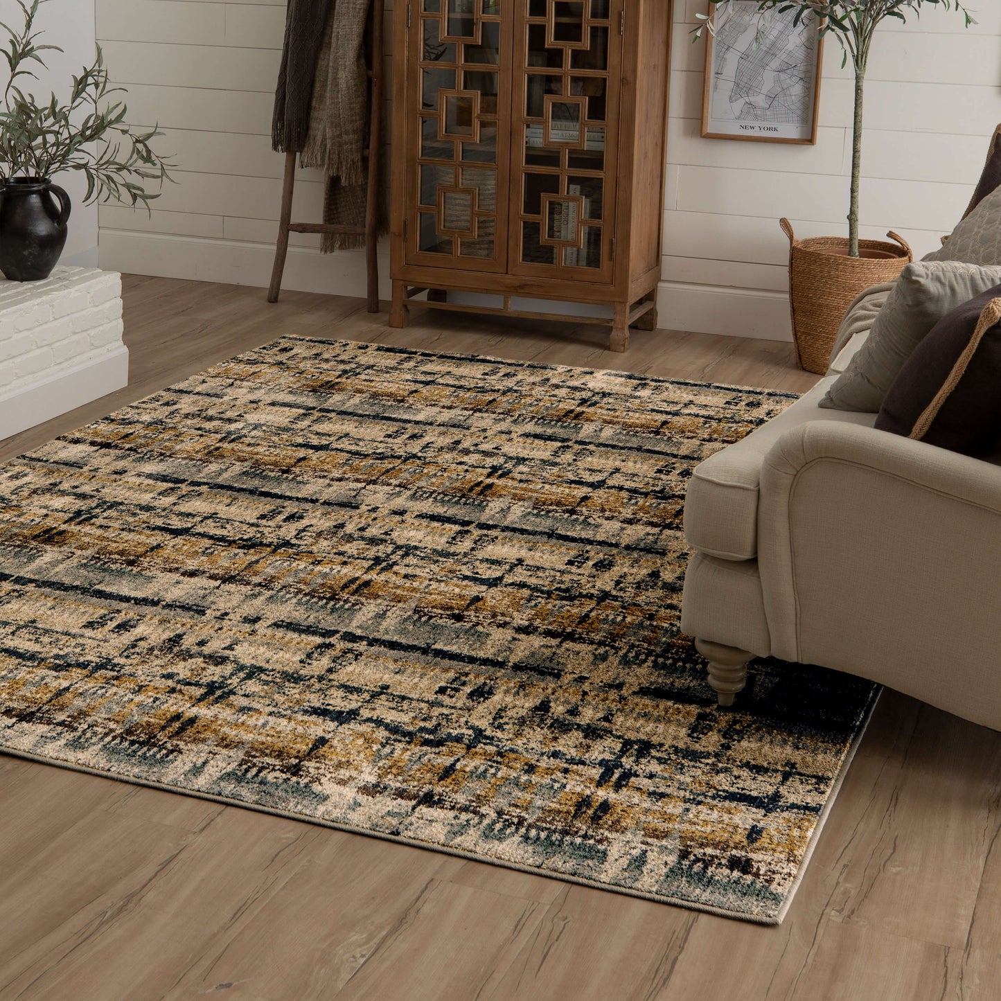 Karastan Rugs Kaleidoscopic Denim Area Rug