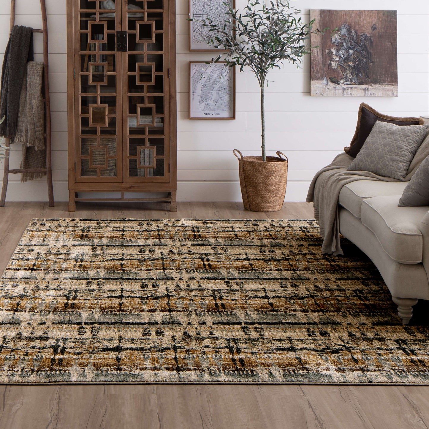 Karastan Rugs Kaleidoscopic Denim Area Rug