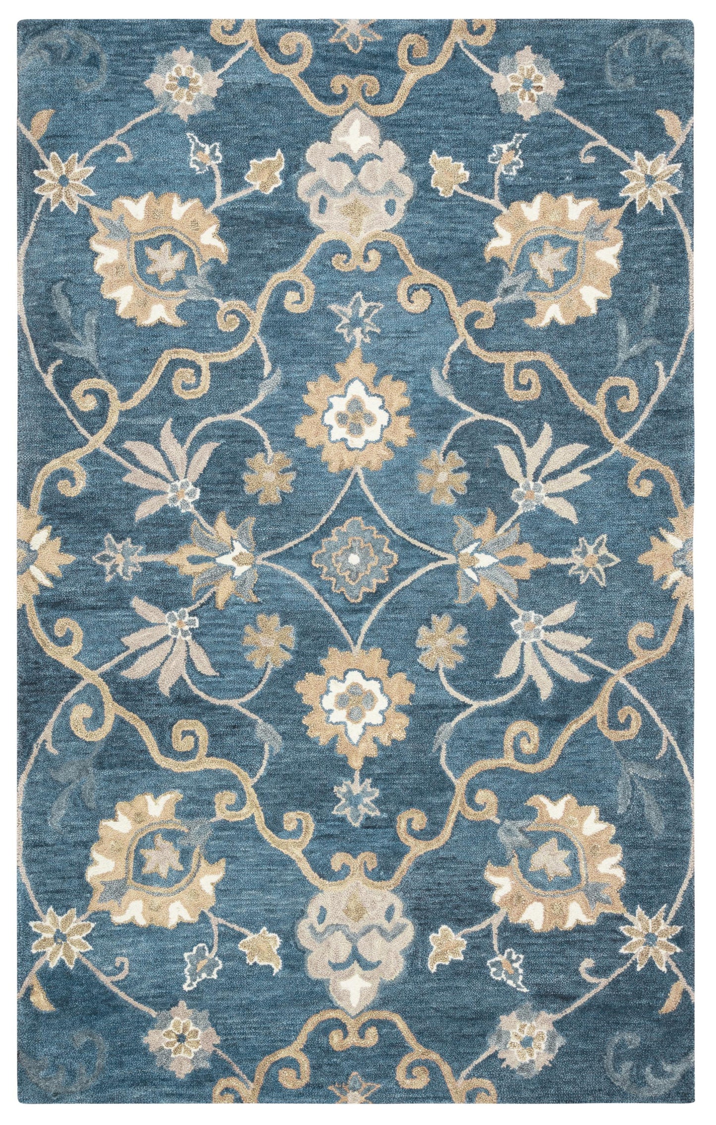 Leone LO9985 Blue Hand Tufted Rug - Rizzy