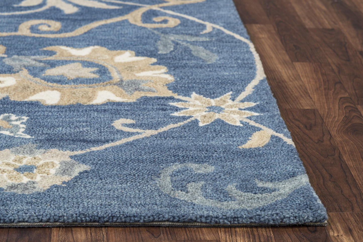 Leone LO9985 Blue Hand Tufted Rug - Rizzy