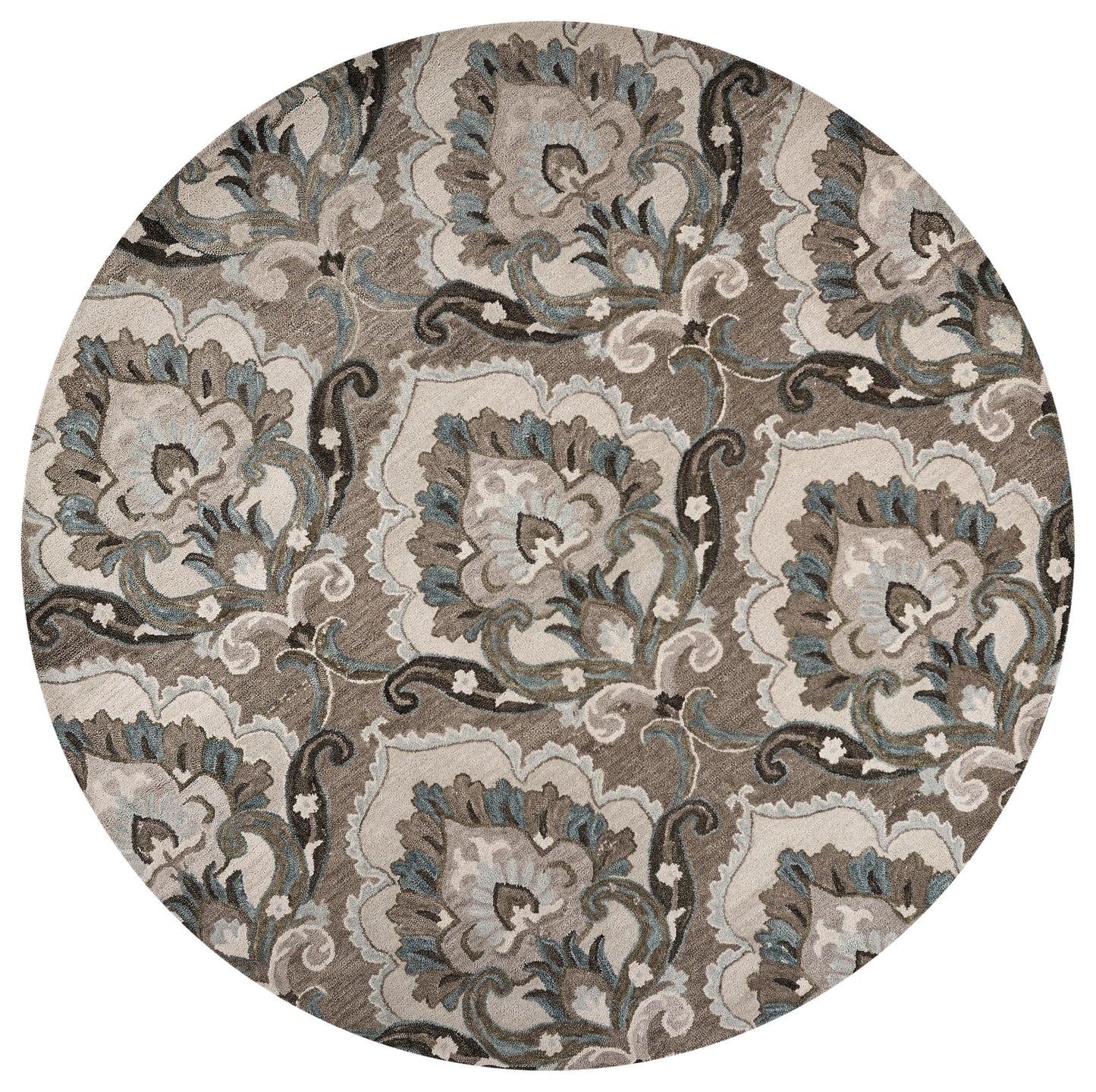 Leone LO9987 Mocha Hand Tufted Rug - Rizzy