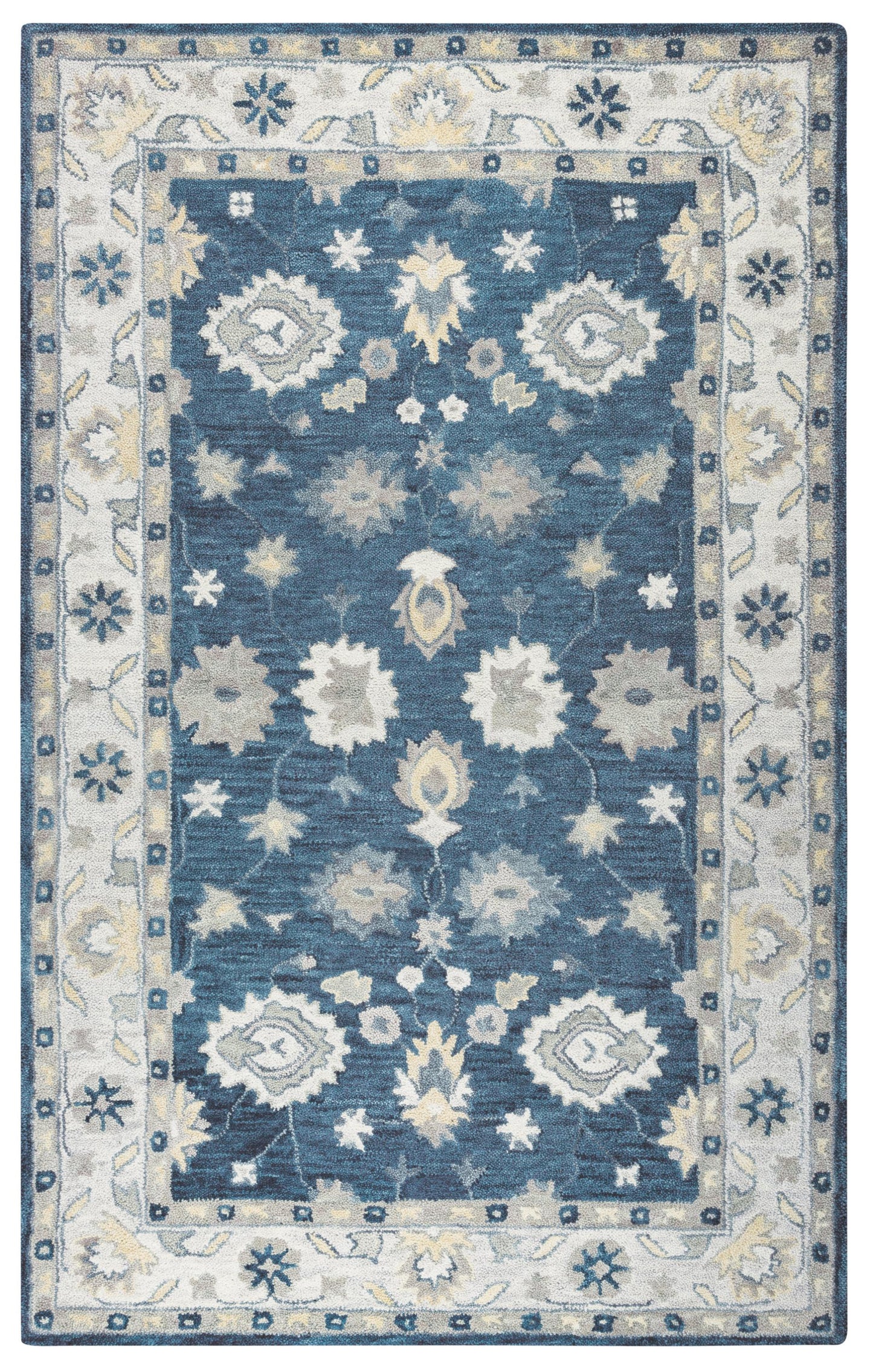 Leone LO9993 Blue Hand Tufted Rug - Rizzy