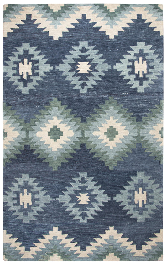 Leone LO9997 Blue Hand Tufted Rug - Rizzy