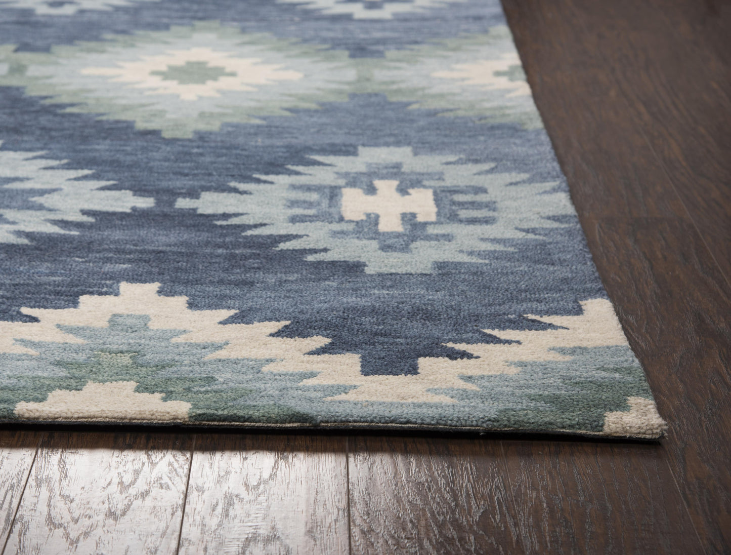 Leone LO9997 Blue Hand Tufted Rug - Rizzy