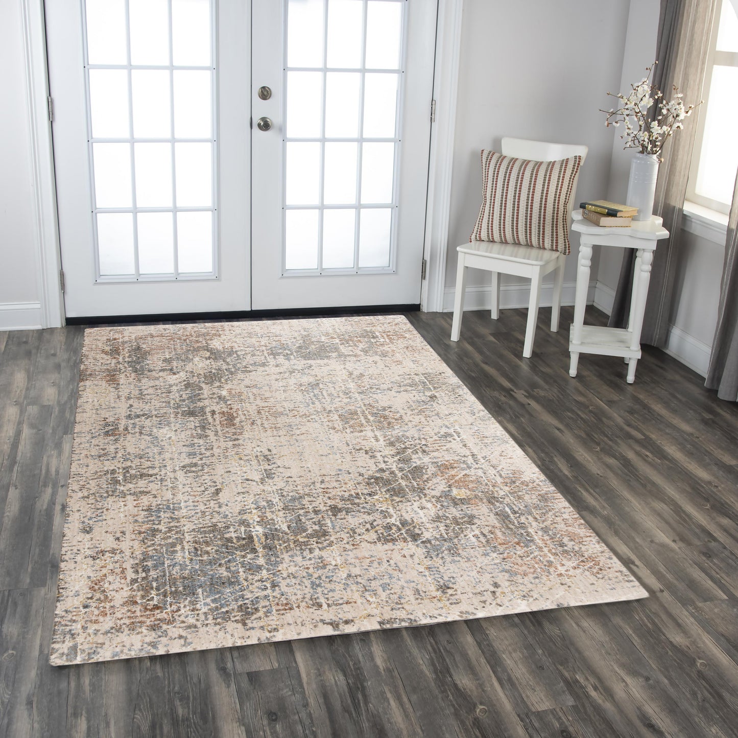 Logan LOG733 Beige/Multi Hybrid Rug - Rizzy