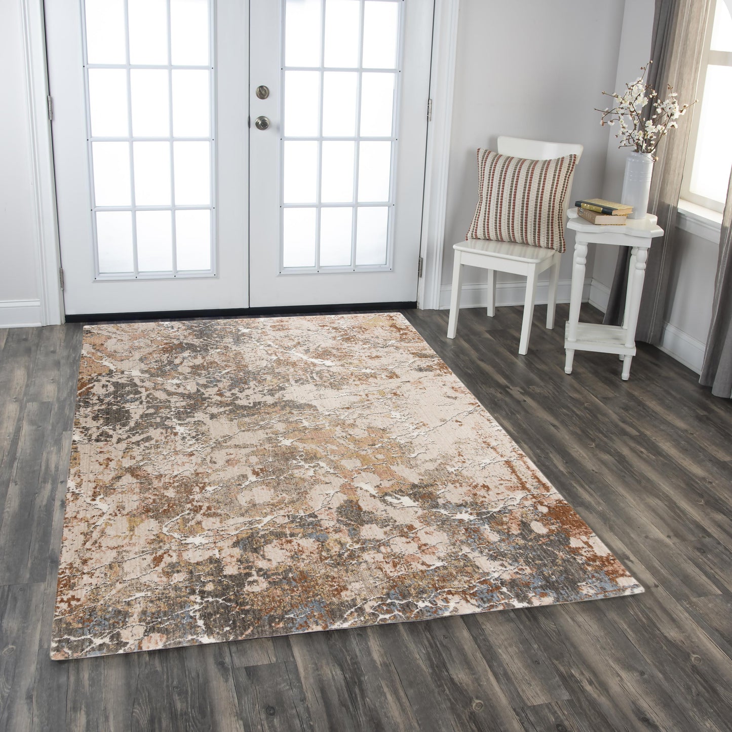 Logan LOG734 Beige/Multi Hybrid Rug - Rizzy