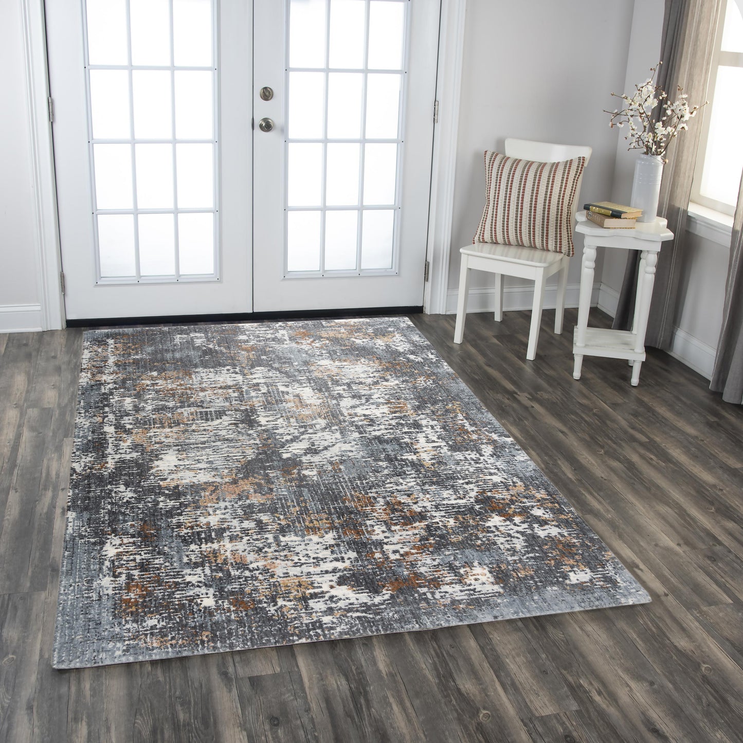 Logan LOG735 Blue Hybrid Rug - Rizzy