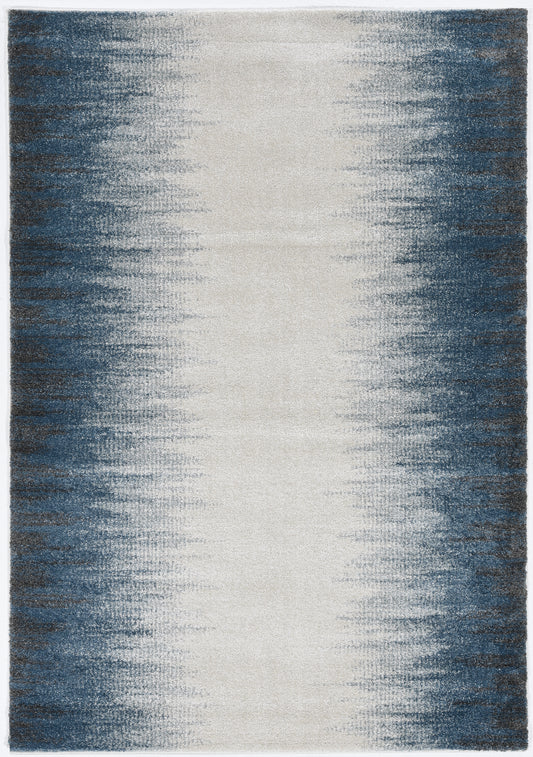 Landscapes 5909 Ivory Blue Ombre Machine Woven Performance Area Rug - Kas