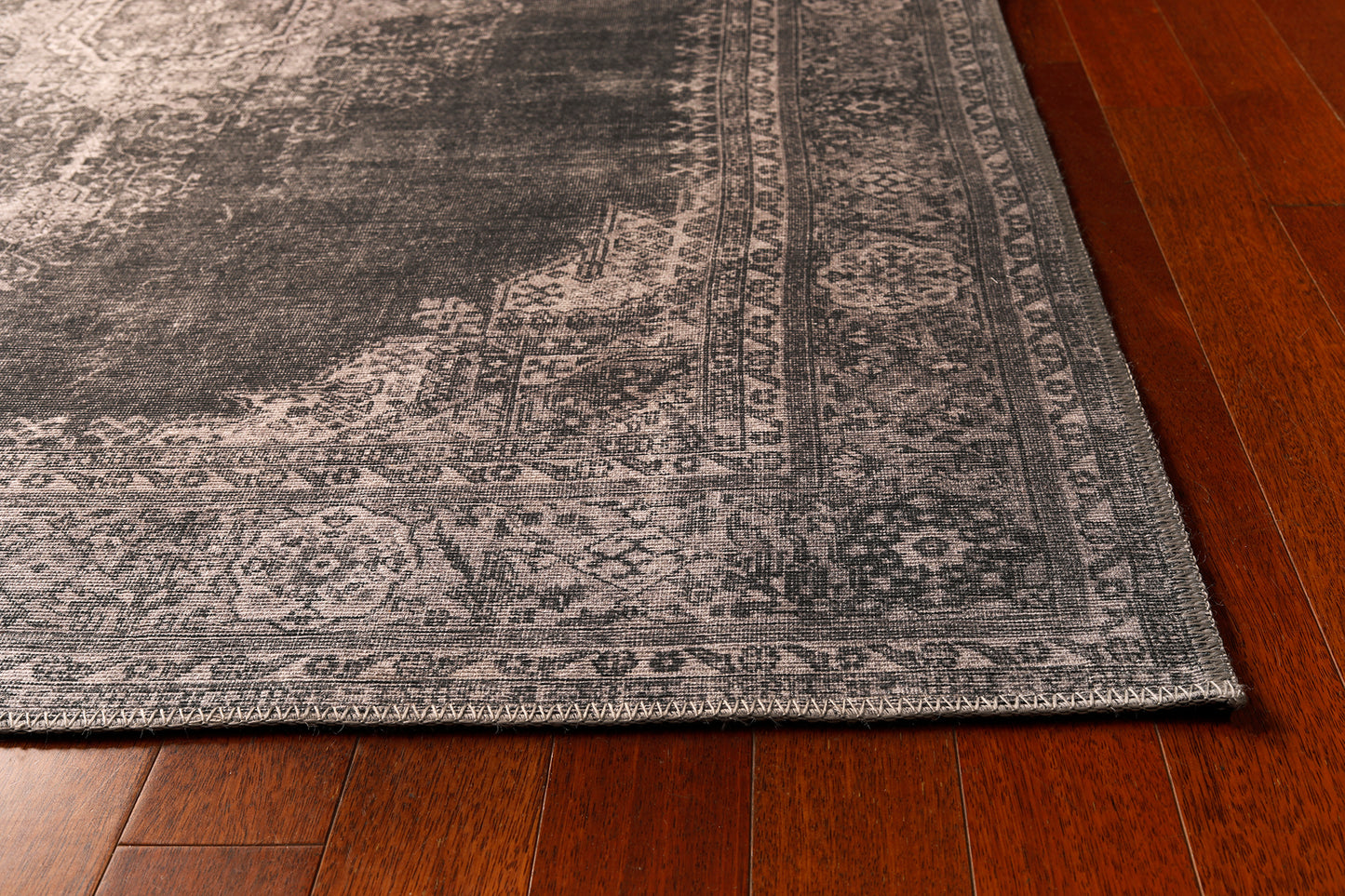 London 4803 Grey Lauren Machine Woven Washable Performance Area Rug - Kas