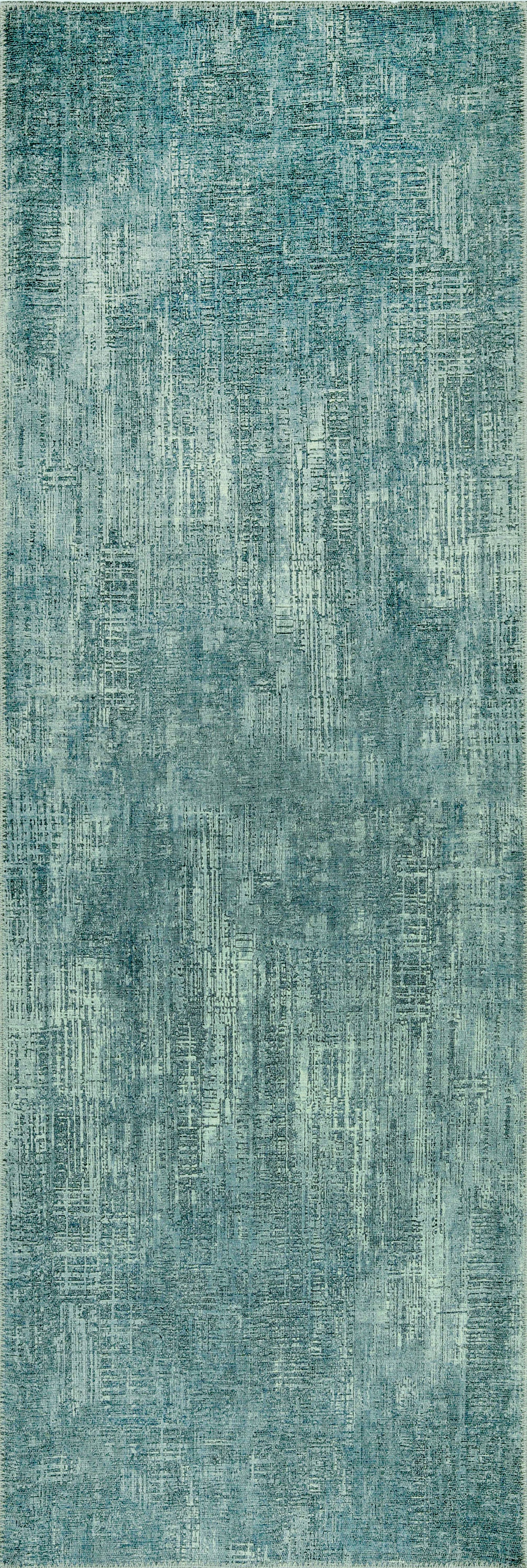 London 4809 Teal Elements Machine Woven Washable Performance Area Rug - Kas