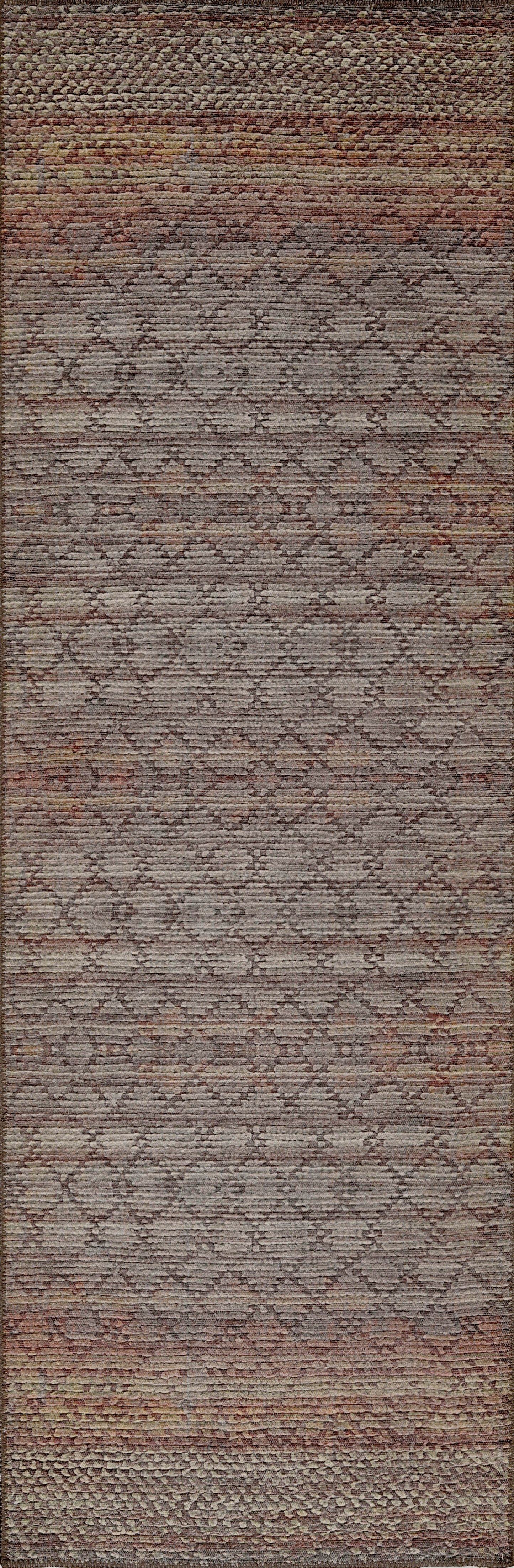 London 4810 Earthtone Diamonds Machine Woven Washable Performance Area Rug - Kas