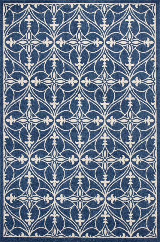 Lucia 2755 Denim Bentley Machine Woven Performance Area Rug - Kas