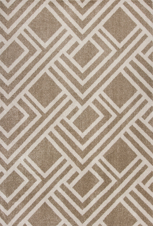 Lucia 2763 Beige Modeme Machine Woven Performance Area Rug - Kas