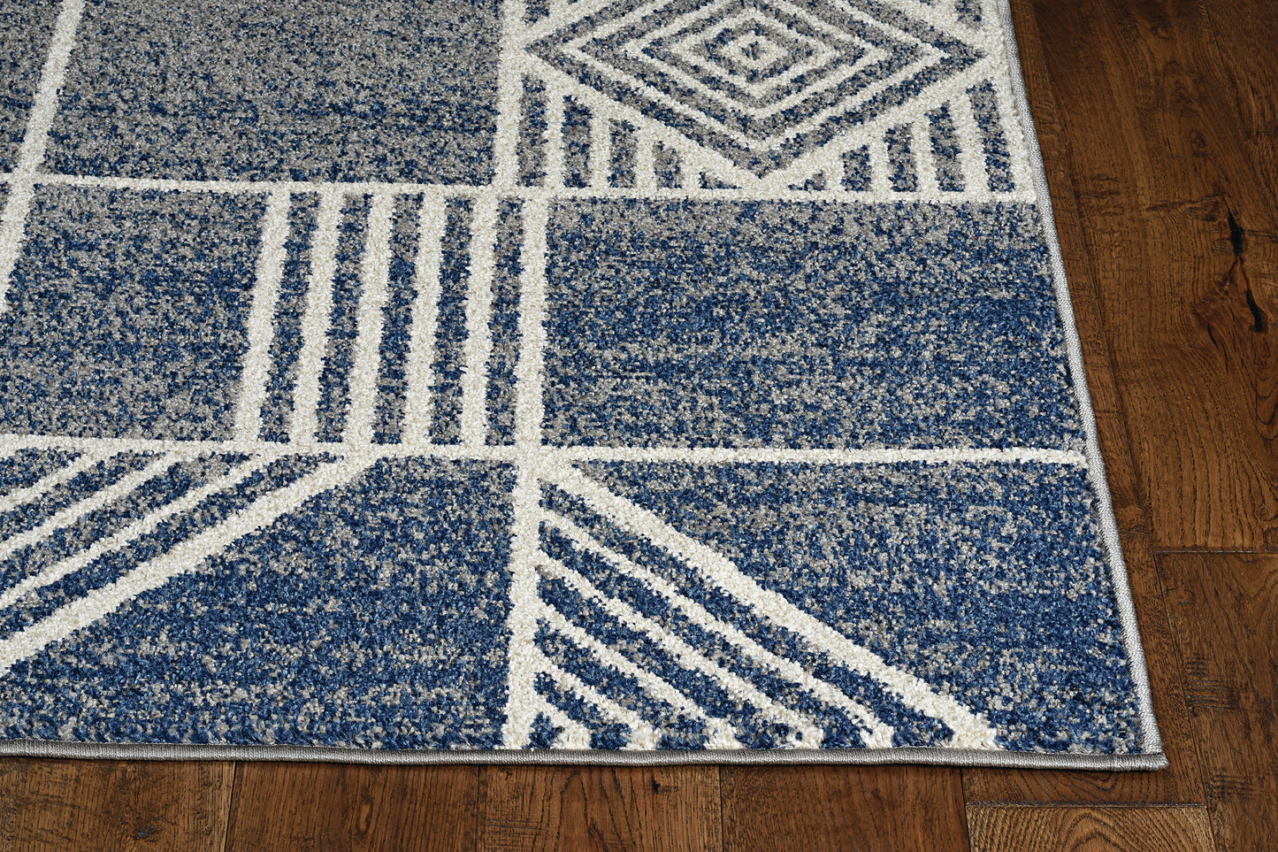 Lucia 2774 Blue Dimensions Machine Woven Performance Area Rug - Kas