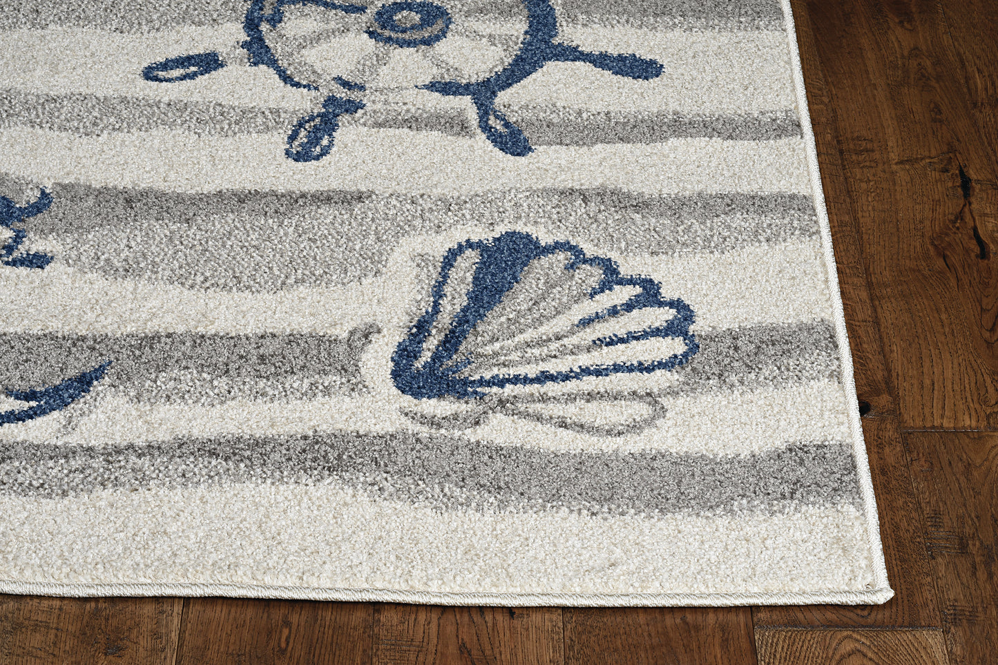 Lucia 2775 Ivory Seashore Machine Woven Performance Area Rug - Kas