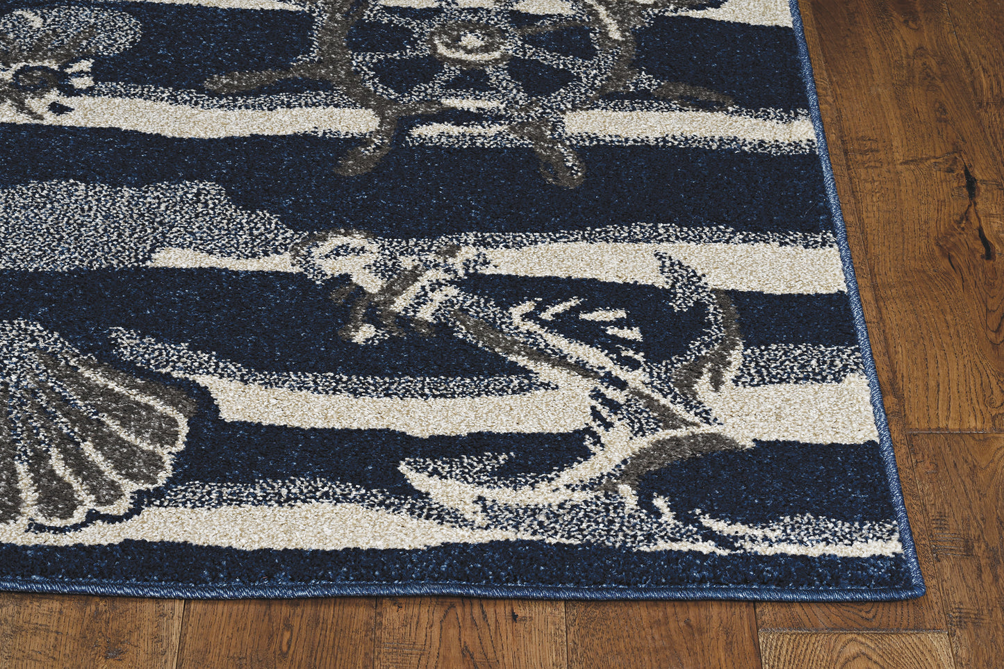 Lucia 2776 Blue Seashore Machine Woven Performance Area Rug - Kas