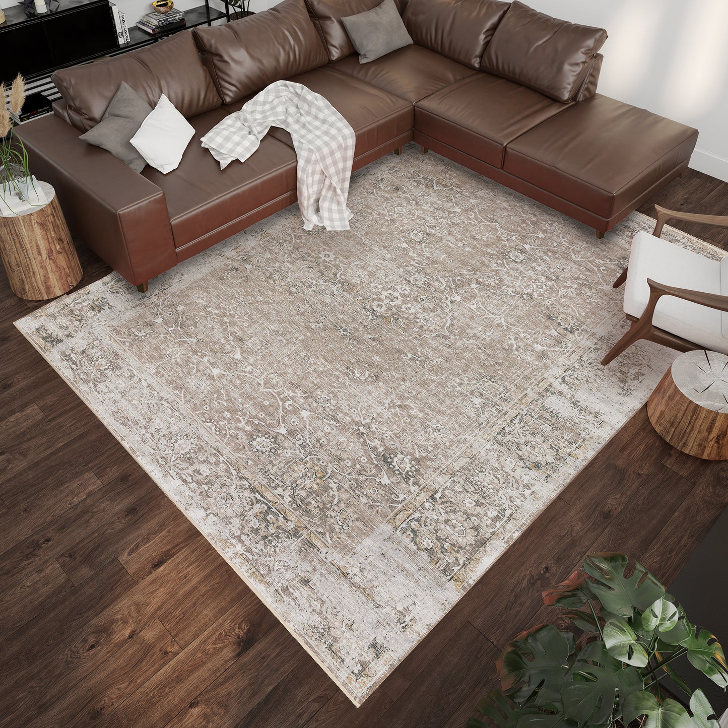 Indoor/Outdoor Marbella MB2 Taupe Washable