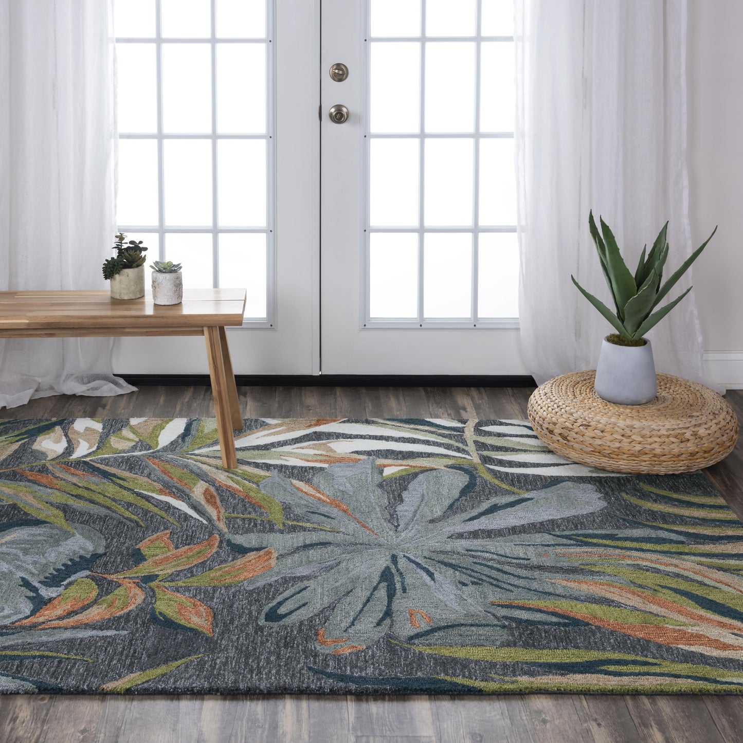 Miramar MIR972 Charcoal Hand Tufted Rug - Rizzy